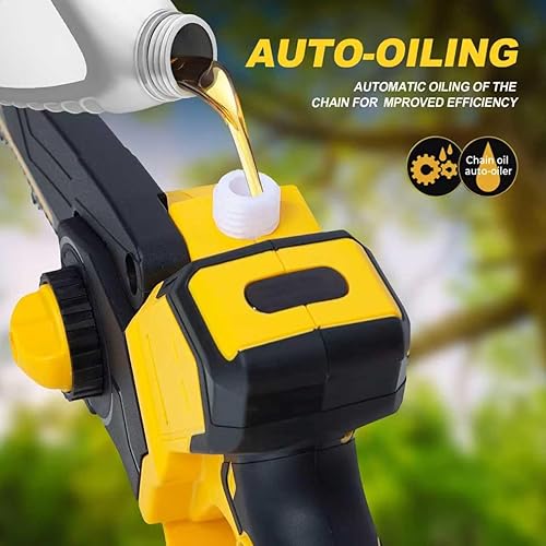 Miniatura 6 de Mini motosierra para batería Dewalt de 20 V MAX, mini motosierra eléctrica de mano inalámbrica de 8 pulgadas, motosierra sin escobillas para corte