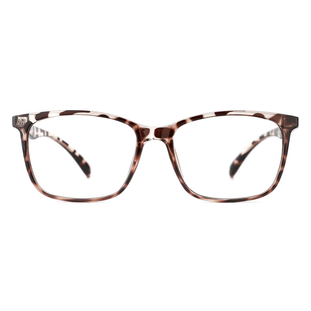 TIJN Blue Light Blocking Glasses for Women Men TR90 Frame Square Nerd Eyeglasses Anti Blue Ray Computer Screen Glasses
