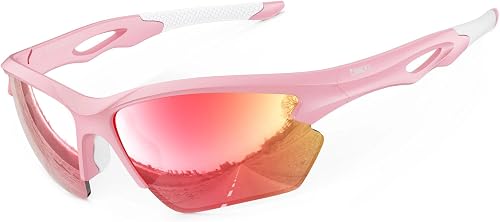 BONDDI Gafas de Sol Deportivas, Gafas de Sol Deportivas Polarizadas para Hombre y Mujer, Protección UV400, Montura TR90 Ligera y Envolvente para Ciclismo Pesca Golf Running Conducción Esquí Senderismo
