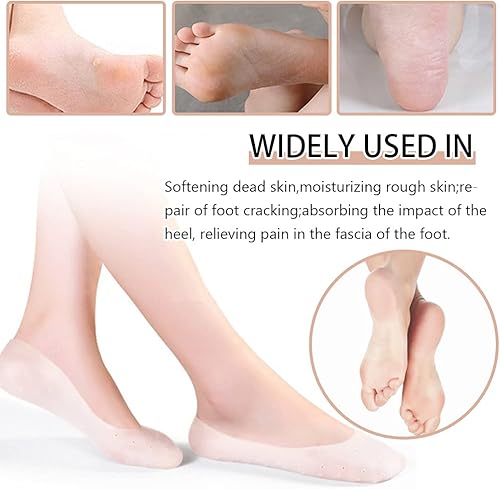 Miniatura 7 de Calcetines hidratantes, 3 pares, suaves, transpirables, para spa, reparadores y suavizantes, secos y agrietados, para pies, estilo ventilado, color