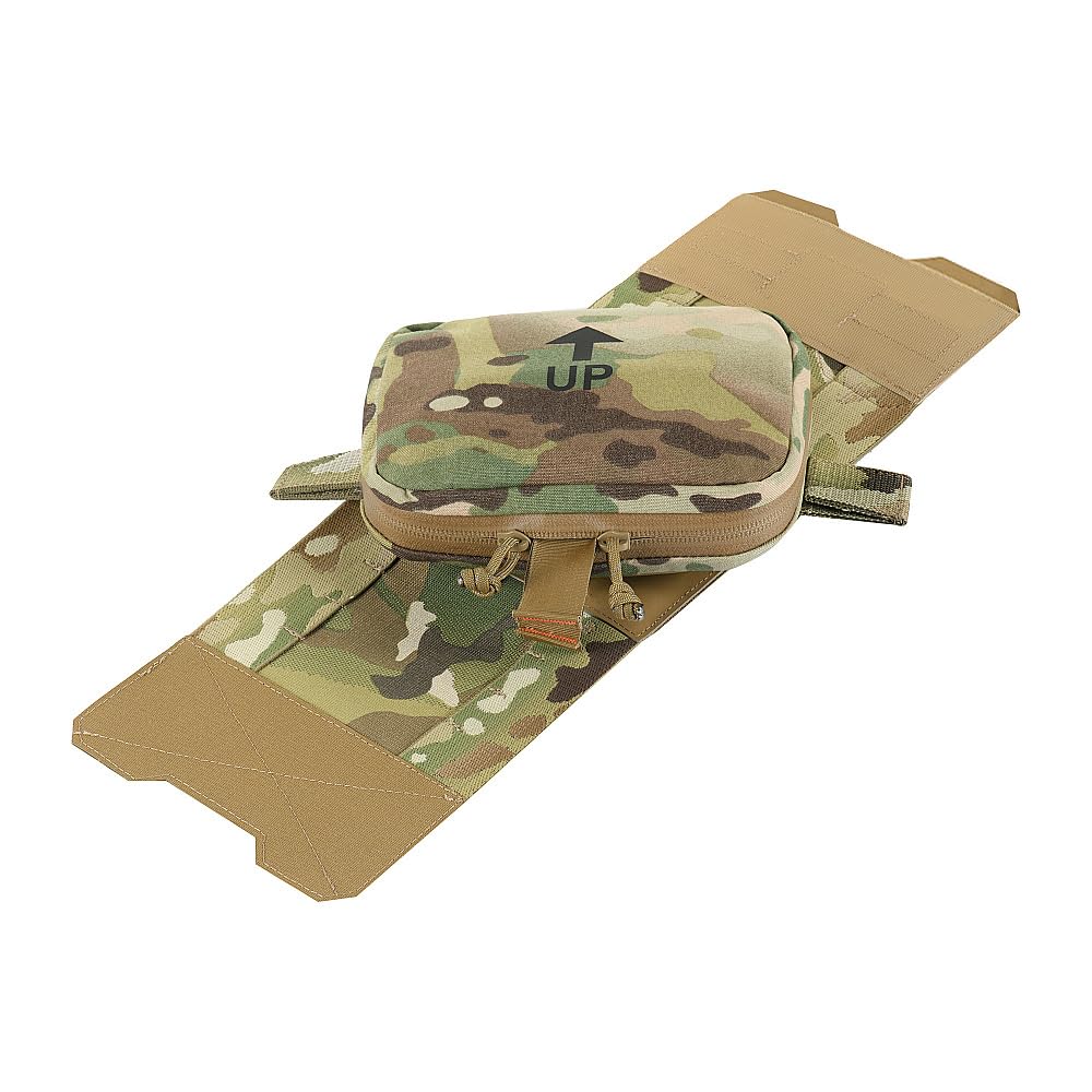 M-Tac Large Elite Horizontale Medizinische MOLLE-IFAK-Tasche – Cordura® 500D MIL-SPEC, Laser-Cut Basis, AquaGuard-YKK®-Reißverschlüsse, Abnehmbarer Erste-Hilfe-Organizer, Multicam