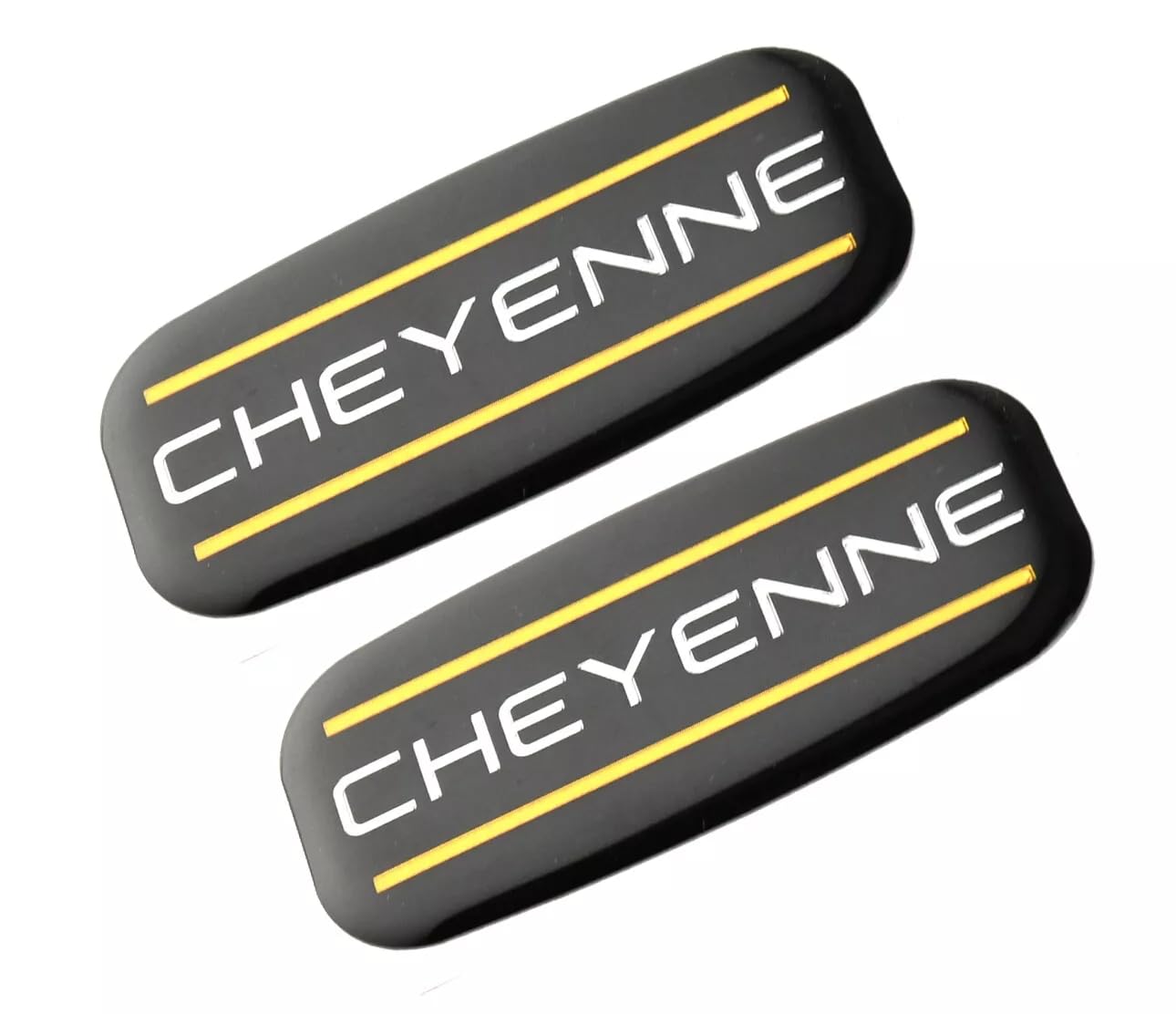 Tomilia 2Pc Cheyenne Cab Emblem Badge Logo Roof Pillar Replacement for 88-07 Silverado (Yellow), EI-SilveCutom#2