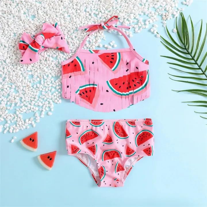 Image of Baby Bucket Girls Stylish Two-Piece Swimsuit| Baby Girl Bikini Swimsuit with Headband