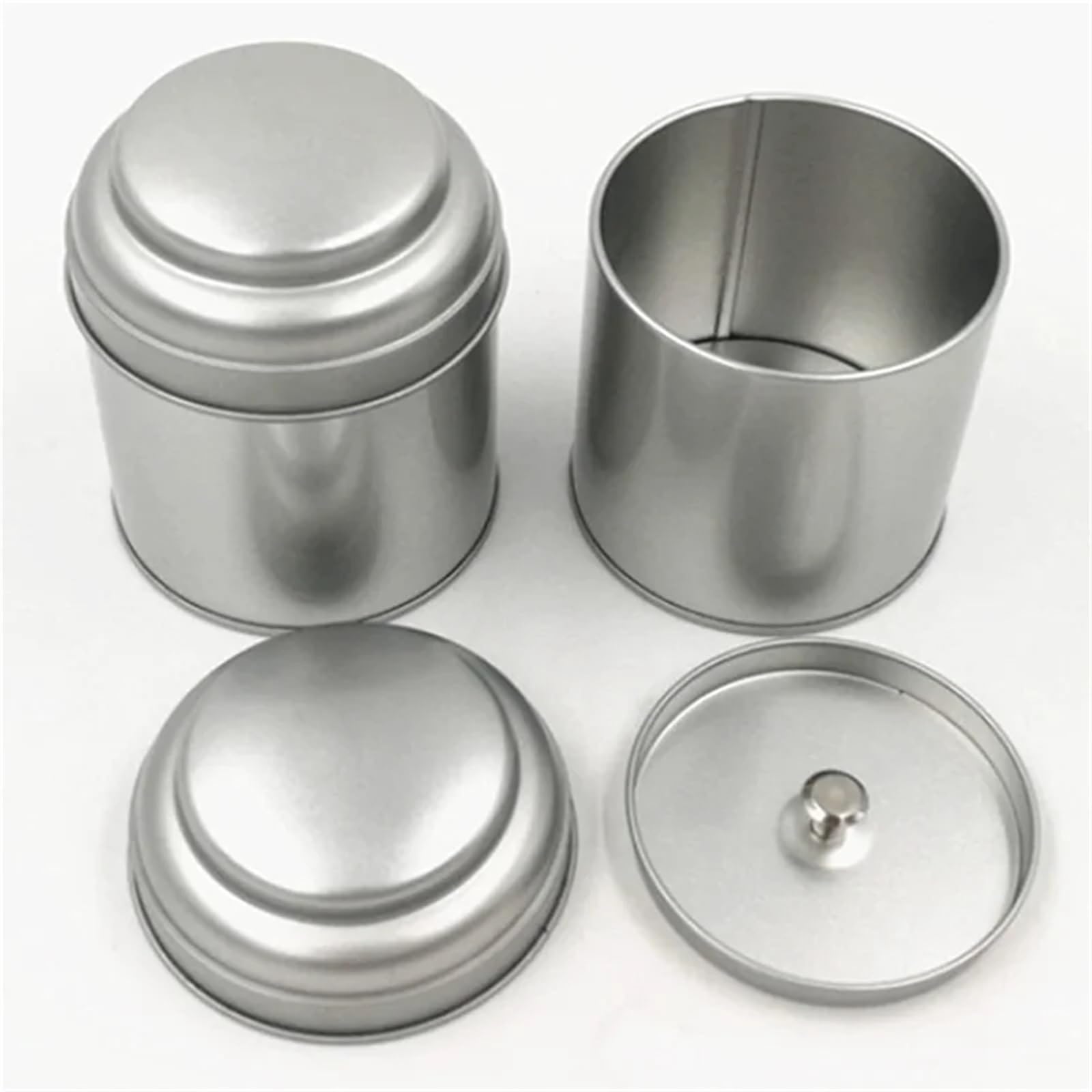 Lata de té 12 piezas con tapa doble hermética, redonda, 8 oz, for cocina, hojas sueltas pequeñas para Almacenamiento