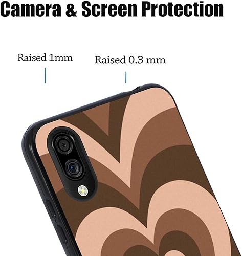 Miniatura 3 de Funda compatible con ZTE Blade A51, diseño artístico de San Valentín con corazón marrón, café, café con leche, para hombres y niñas, funda de