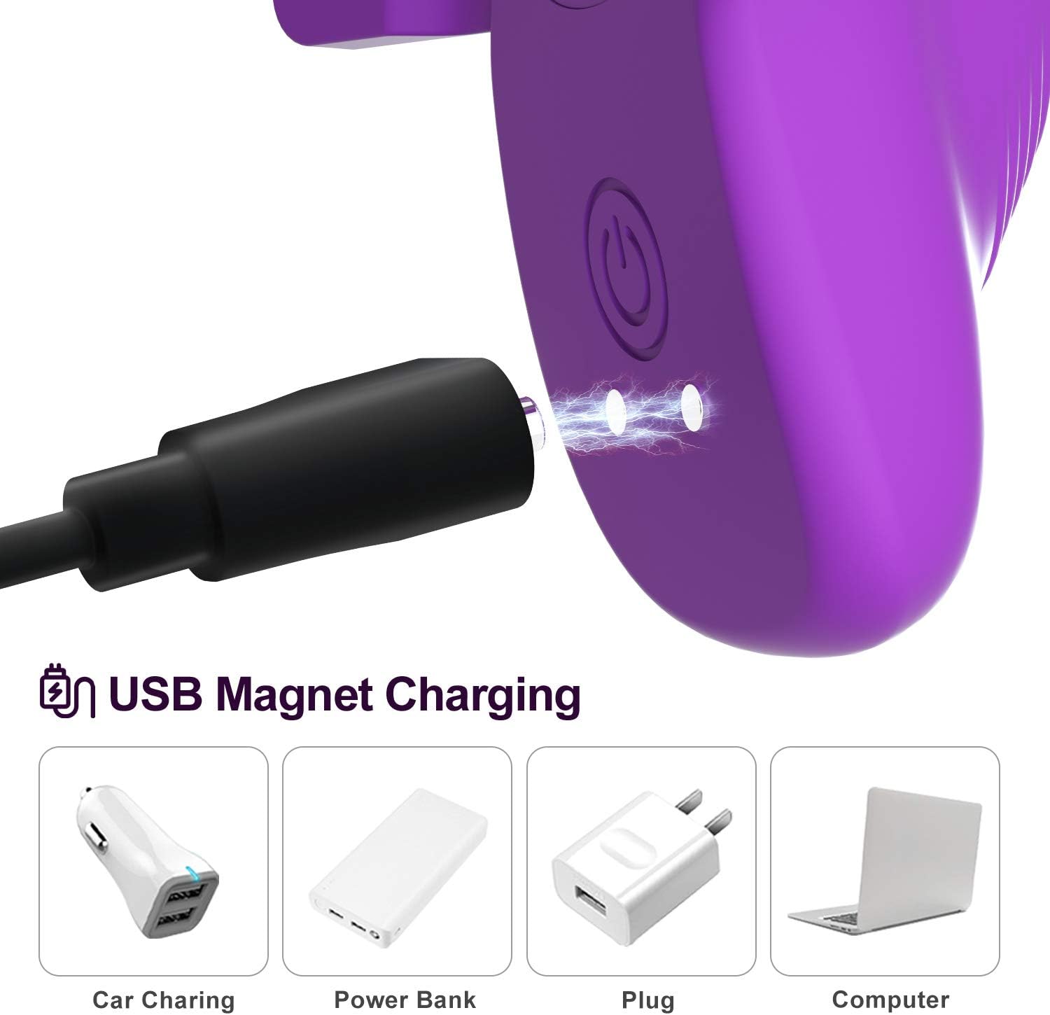 Wearable Vibrator with Magnetic Wings - SEXY SLAVE Daniel Tiny Remote Control Vibrating Panties, 10X Rechargeable Quiet Clitoral Vibrator, Sex Toys for Women