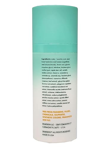Miniatura 8 de Dearskin Suero de vitamina C 20  Ácido L-AScórbico puro ácido ferúlico ácido hialurónico botánico vitamina E orgánico libre de crueldad para cara y