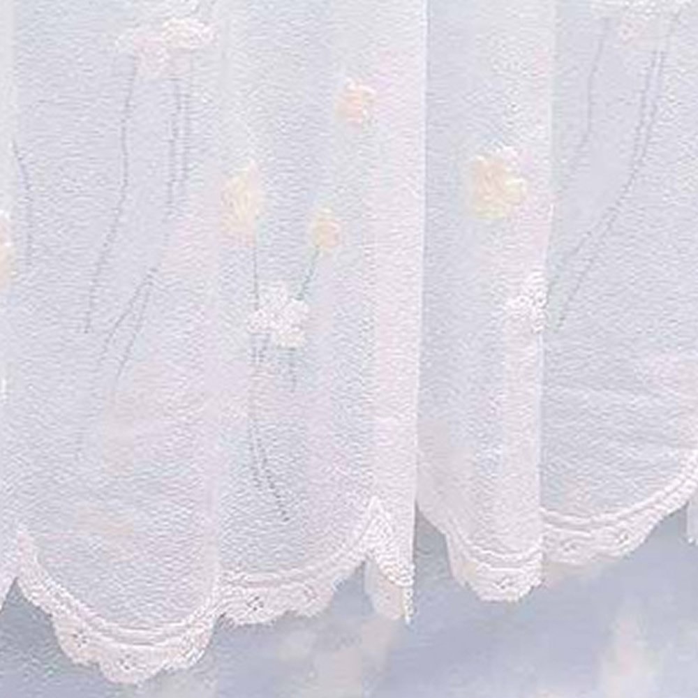 Amazon｜カフェカーテン カレン 12973 ホワイト 75cm丈 × 巾200cm