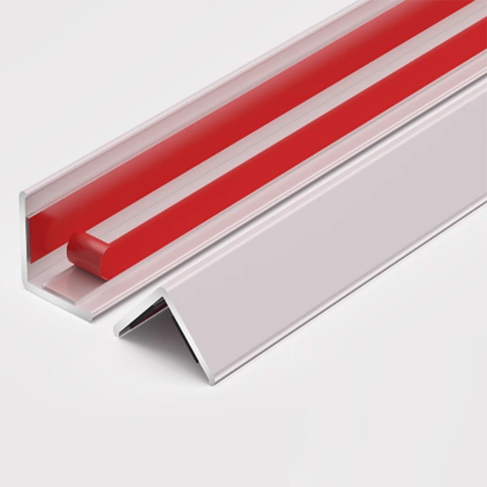 Protectores de esquina de metal de doble cara con ribete grueso para proteger las esquinas de la pared (4 cm de largo, 105 cm) para seguridad infantil y protección del hogar