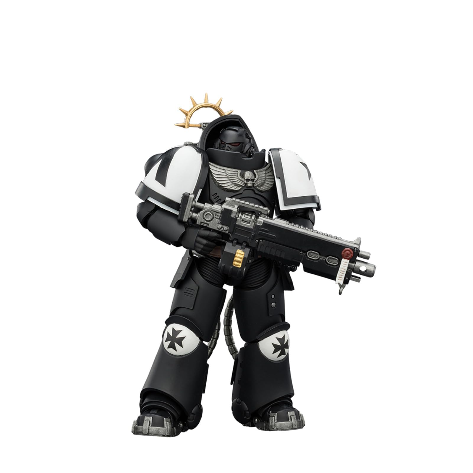JOYTOY Warhammer 40K 1:18 Action Figures, Game Edition Black Templars Heavy Intercessor with Heavy Bolt Rifle and Bolt Pistol, 12CM Height Collectible Action Figures