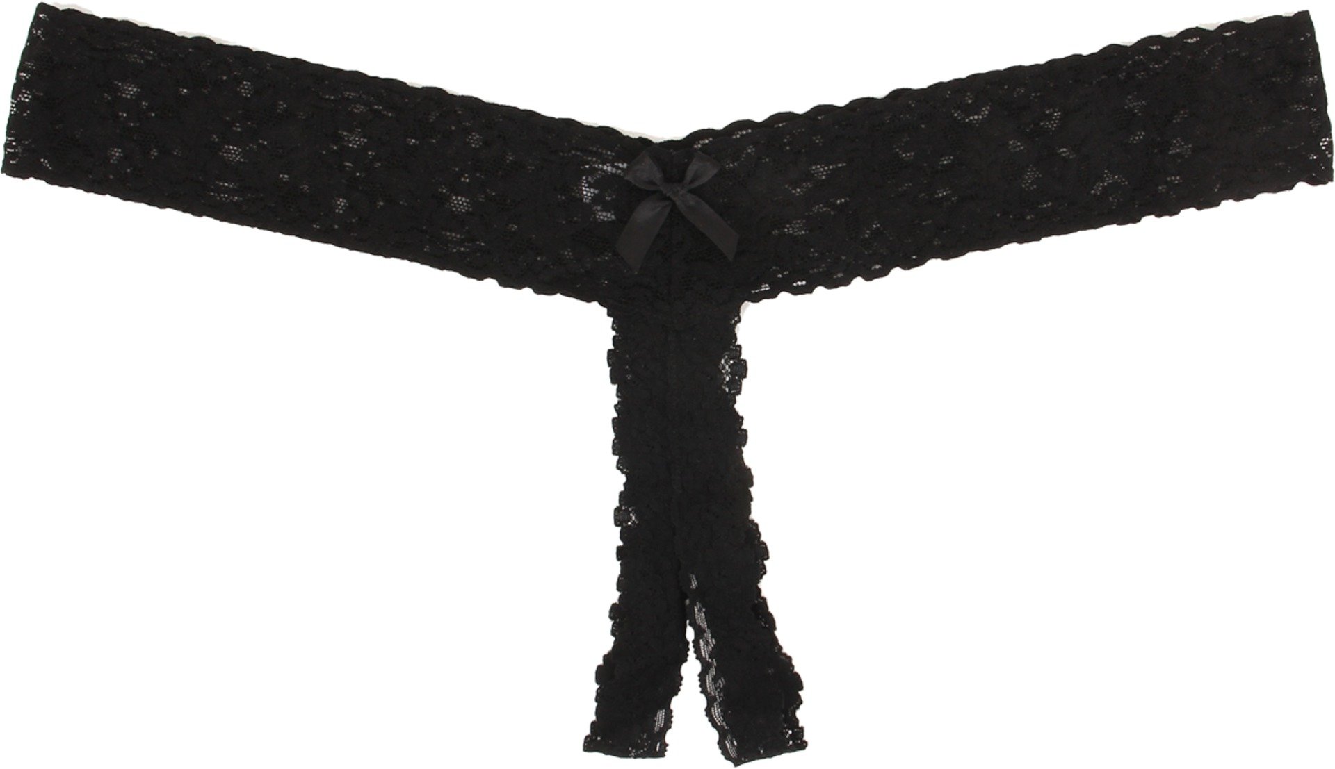 Thong ouvert en dentelle extensible sans démarcation grande taille - 2