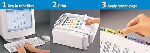 Miniatura 3 de Avery Pestañas de plástico autoadhesivas imprimibles, 1-34 pulgadas, adhesivo reposicionable, colores surtidos, paquete de 80 (16283)