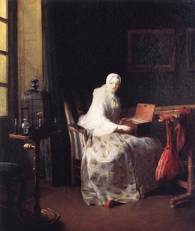 Cuadro de lienzo de Jean-Baptiste-Siméon Chardin para transformar tu dormitorio con arte clásico