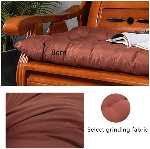 Miniatura 5 de Cojín de banco con respaldo, cojín de banco de jardín de 2 o 3 plazas, almohadilla de columpio de 3.1 in de relleno, cojines de asiento de repuesto