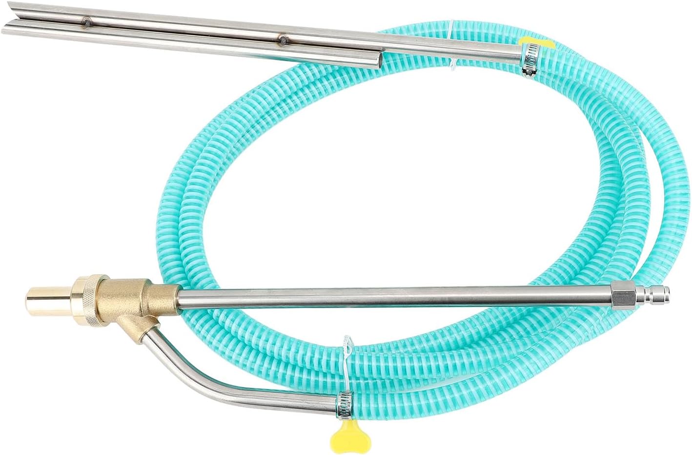 Wet Sandblaster Attachment, Pressure Washer Sandblasting Kit Efficient Stainless Steel Brass for Household (Blue)