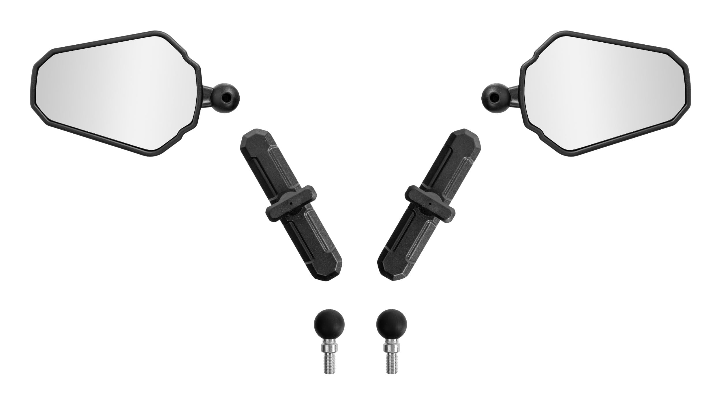 Universal Motorrad 360 Spiegel mit E24 Prüfzeichen – Verstellbarer Enduro für Quad und Motorräder Kompatibel mit 22 mm Lenker M8/M10 Schrauben – Ideal für Straßen und Geländemotorräder Off Road