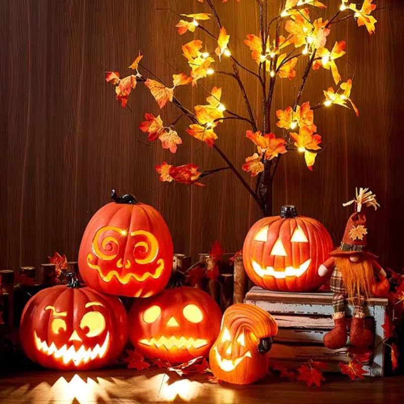 Yotutun Lumières LED En Forme De Citrouille D'Halloween, 2