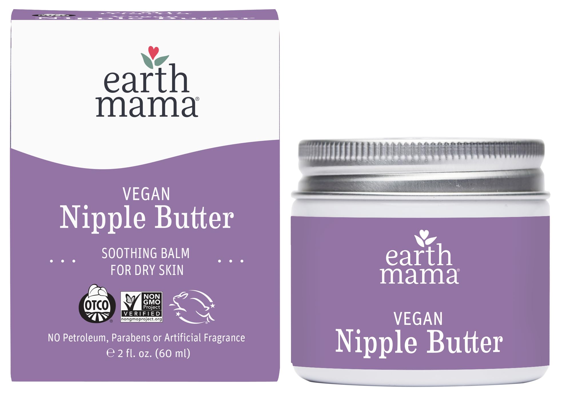 Earth Mama Organic Nipple Butter™ | Nipple Cream Safe for Breastfeeding | Postpartum Essentials for Nursing | Non Lanolin Nipple Cream, 2-Fluid Ounce