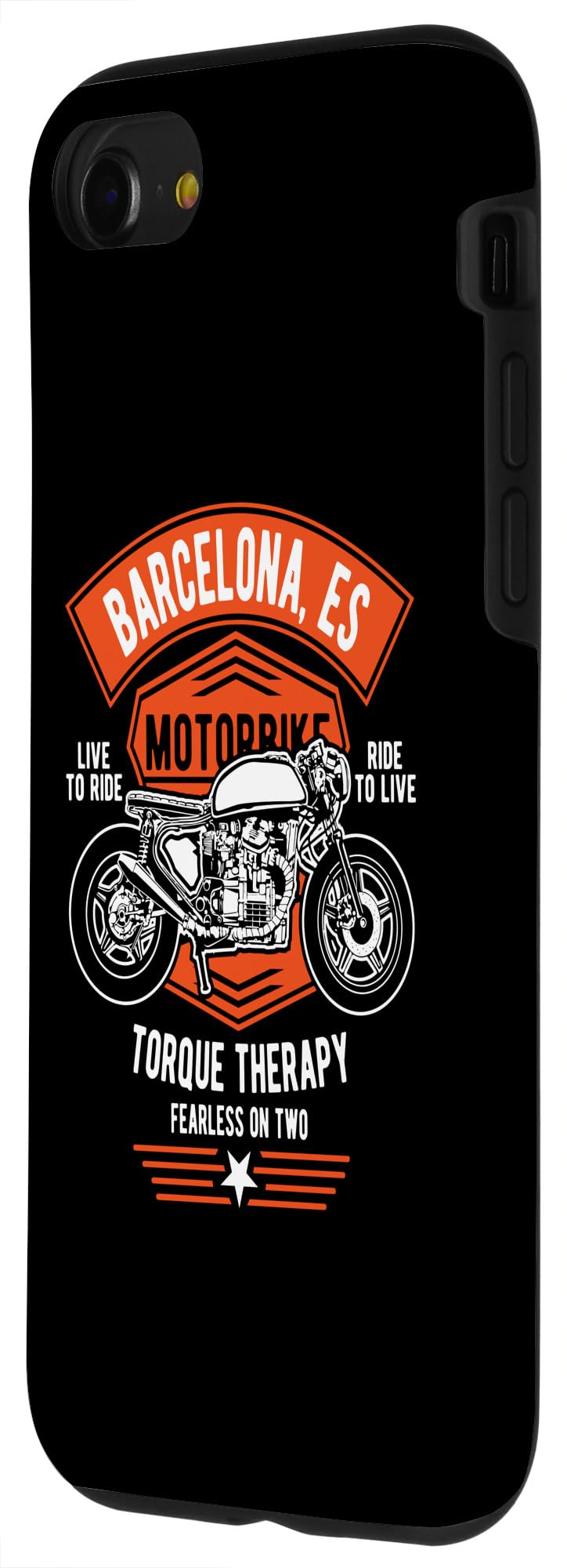 iPhone SE (2020) / 7 / 8 Barcelona ES España Spain Retro Motorcycle Design Case - Image 2