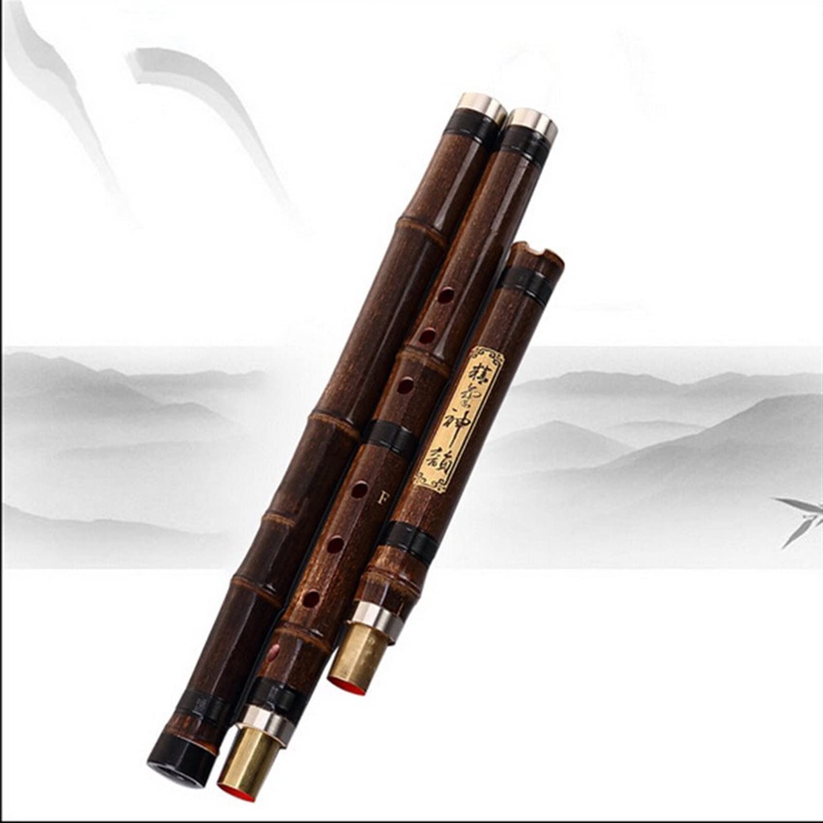 Profesjonalny bambusowy flet Chiński XIAO Naturalny Pionowy Bambusowy Flet Xiao Instrument Muzyczny F/G Klucz Profesjonalny Binodal Flet (Color : F Key)