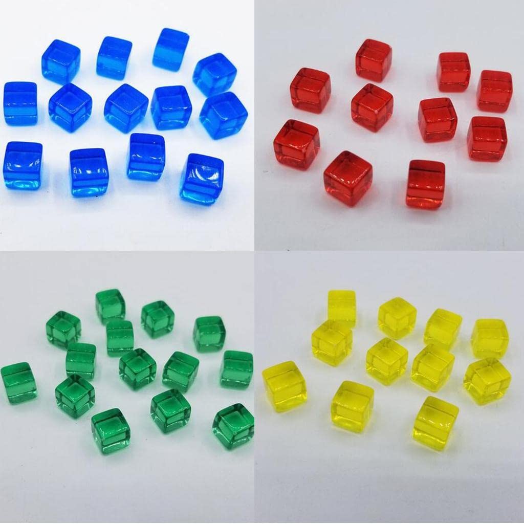 Lot de 400 Dés Vides (10 Mm, 4 Couleurs) pour Plateau de Jeu et Table