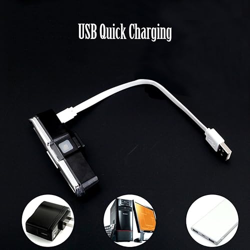 Miniatura 5 de Luz trasera, ultra brillante USB recargable alta luz trasera LED accesorios para ciclismo montaña (rojo+azul+blanco)