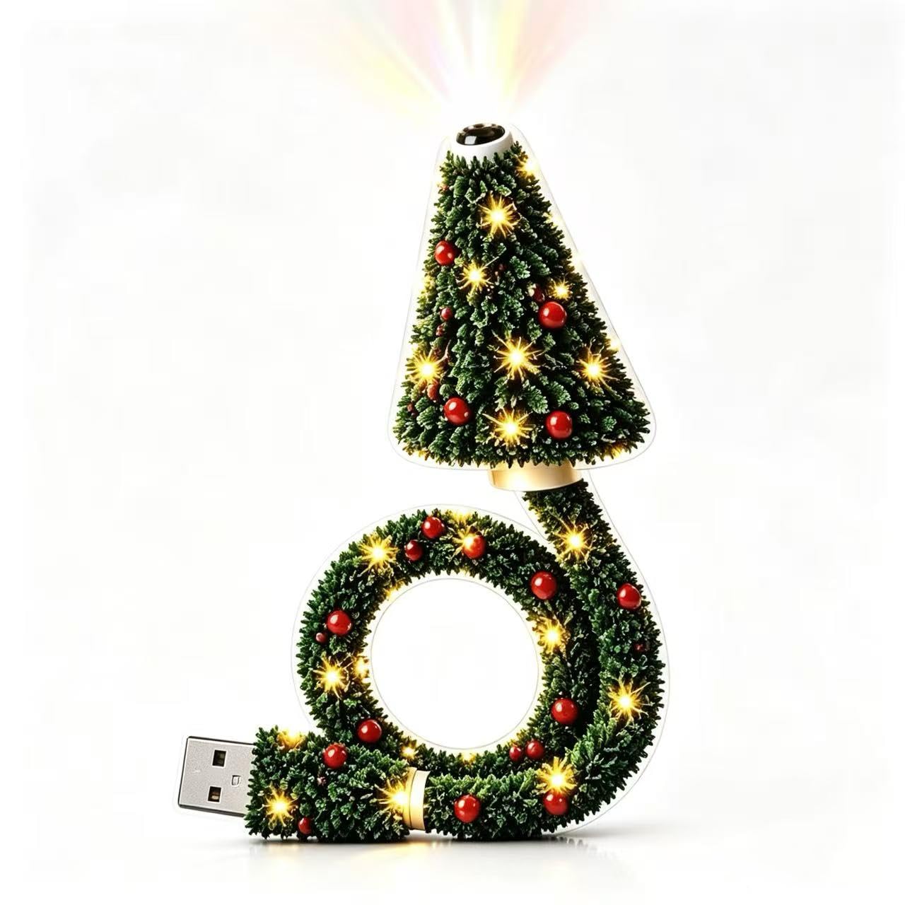 Christmas Tree Ceiling Projector, Plug and Play HD Christmas Projector, Powered Holiday Night Light with 6+ Festive Patterns for Bedroom, Ceiling, Desk and Holiday Decor (A)