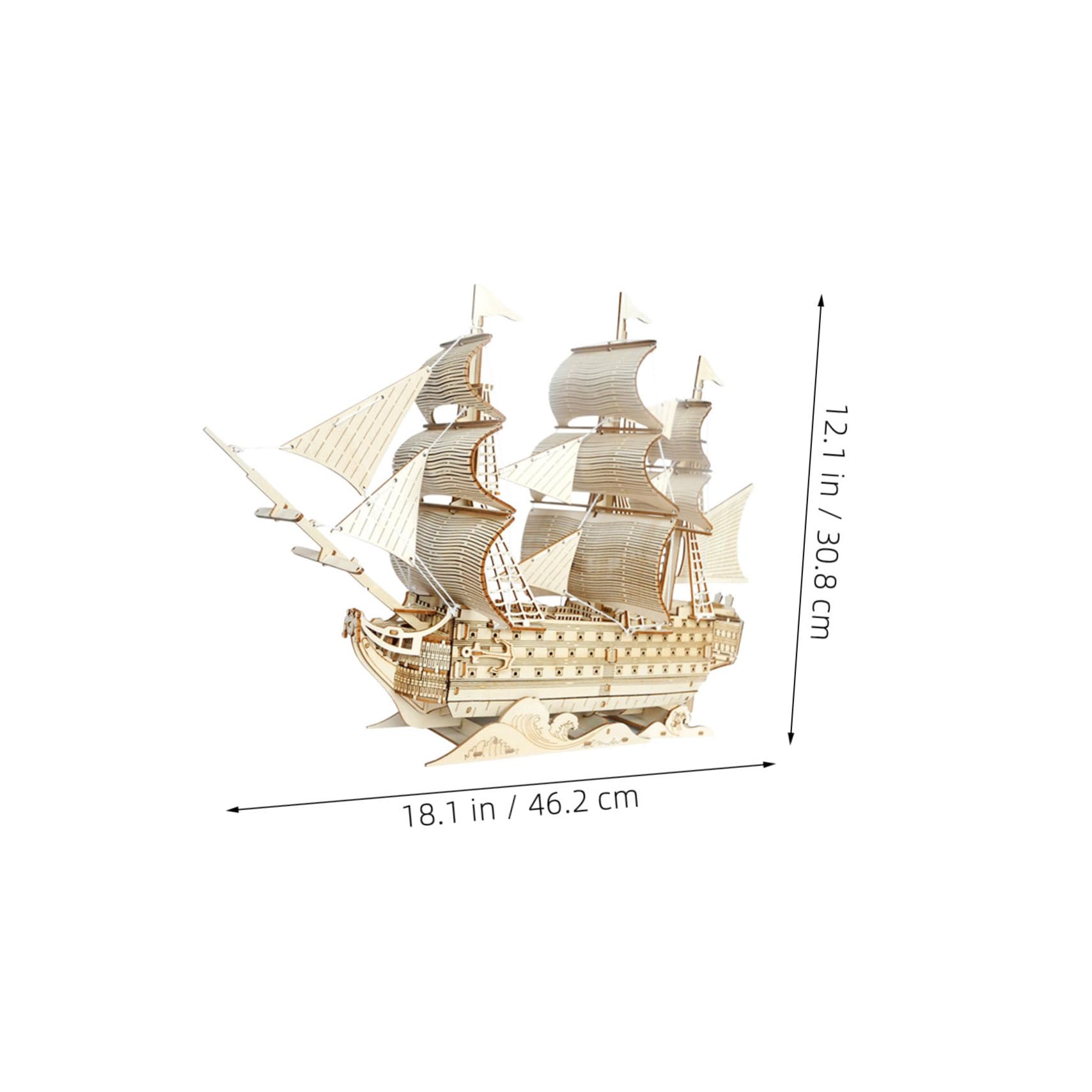 Gogogmee Kit Modellismo Navale Legno Puzzle di Barca Vela per Adulti Kit di Modellismo da Costruire Veliero in Legno Ornamento da Tavolo Decorazioni Nautiche