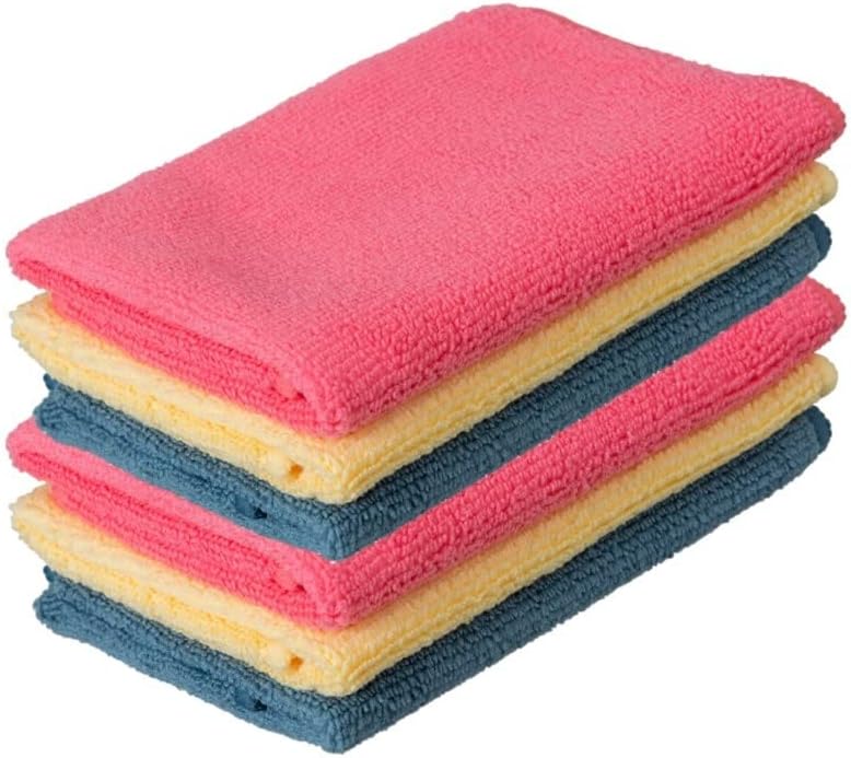 Superio Paño de limpieza de microfibra de 12 x 12 pulgadas, trapos de limpieza altamente absorbentes para casa, cocina, baño, automóvil, paquete de