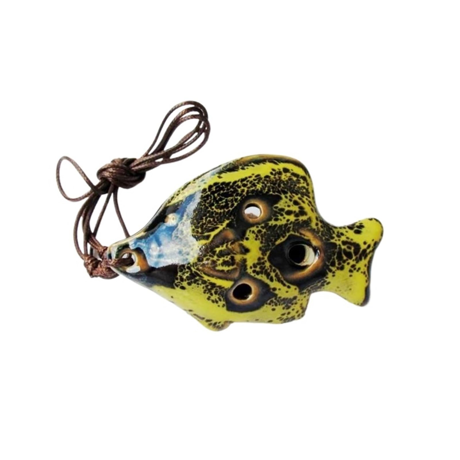 Ocarina 6 Otworowa Klawisz C Instrument Do Nauki Gry Na Ceramice Dla Początkujących Instrument Okarynowy(Yellow)