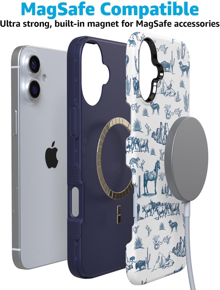 Casely iPhone 16 Case | Wild West Adventure | Desert | Bold Protective Design | Compatible with MagSafe - Image 7