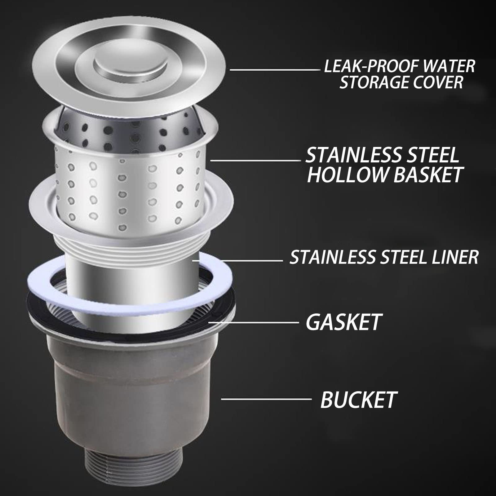 Lavello multiuso in acciaio inox con rubinetto, lavabo autoportante per esterni per giardino, uso commerciale, 1 scomparto con gocciolatoio, perfetto per piccoli ristoranti