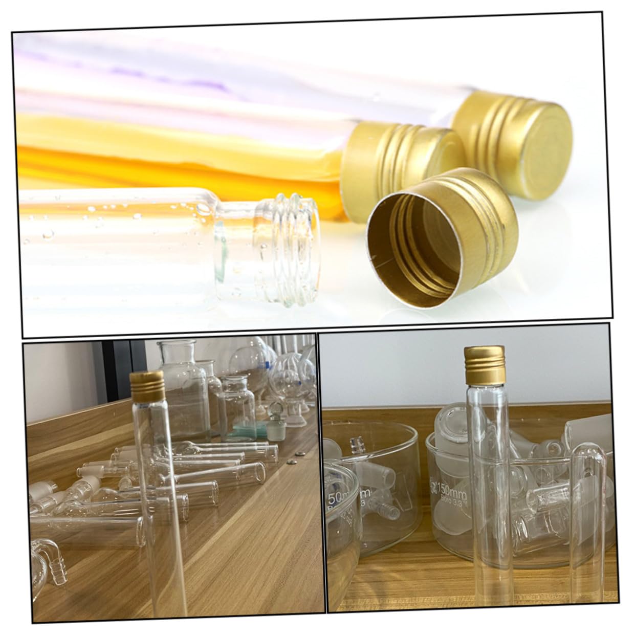 Luxshiny 20pezzi Pz Provette Trasparenti Con Tappi Vite Provetta Da Laboratorio Per Campioni Misurazioni Precise e Alta Trasparenza e Chimicamente Sicura