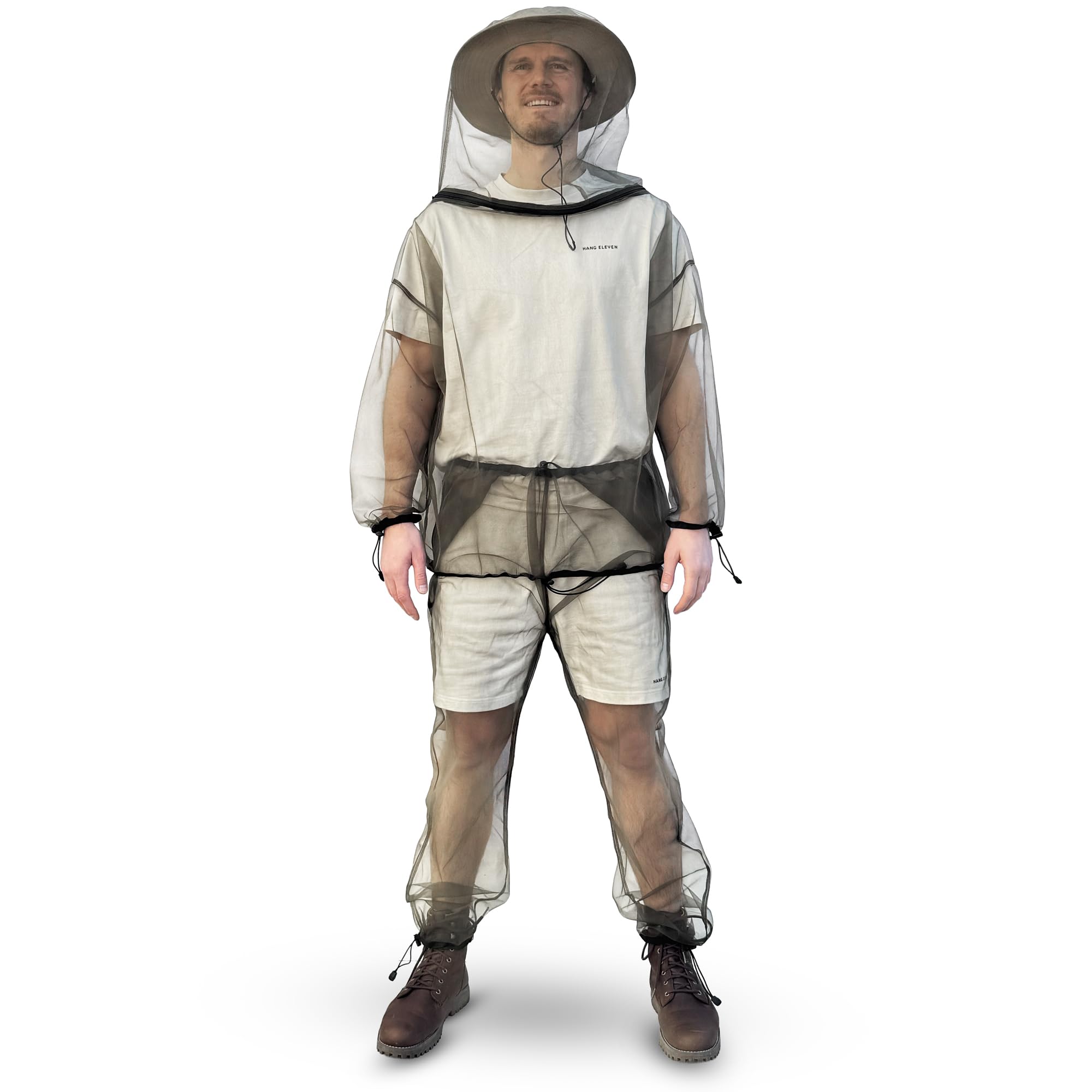 Universal Backpackers Traje Mosquitero para Protección contra Insectos - Chaqueta & Pantalones de Malla para Hombres y Mujeres - Ropa Resistente para Exteriores