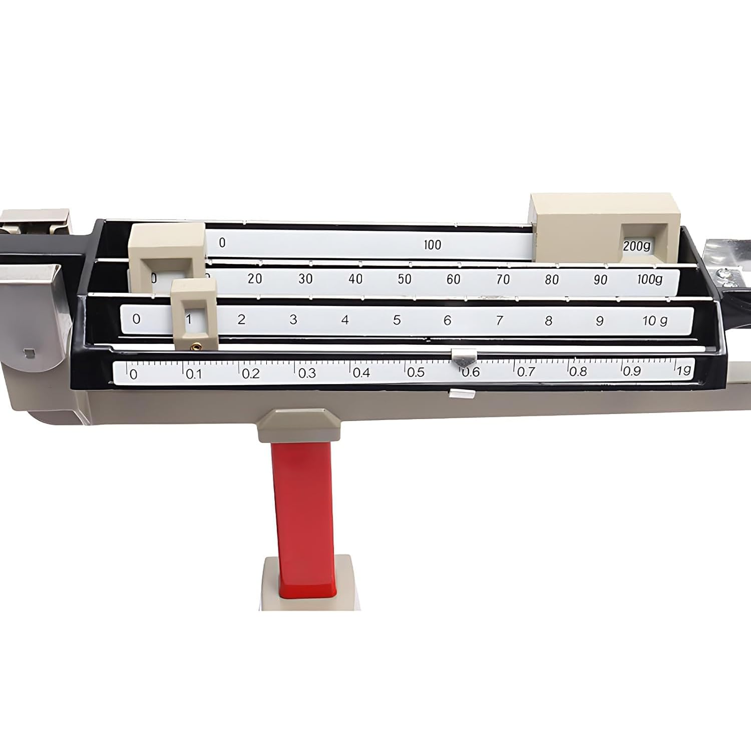 Mechaniczna waga laboratoryjna (310 g/0,01 g), waga belkowa z czterema listwami pomiarowymi, magnetyczna amortyzacja i paleta 150 mm, bez baterii, do szkoły i badań