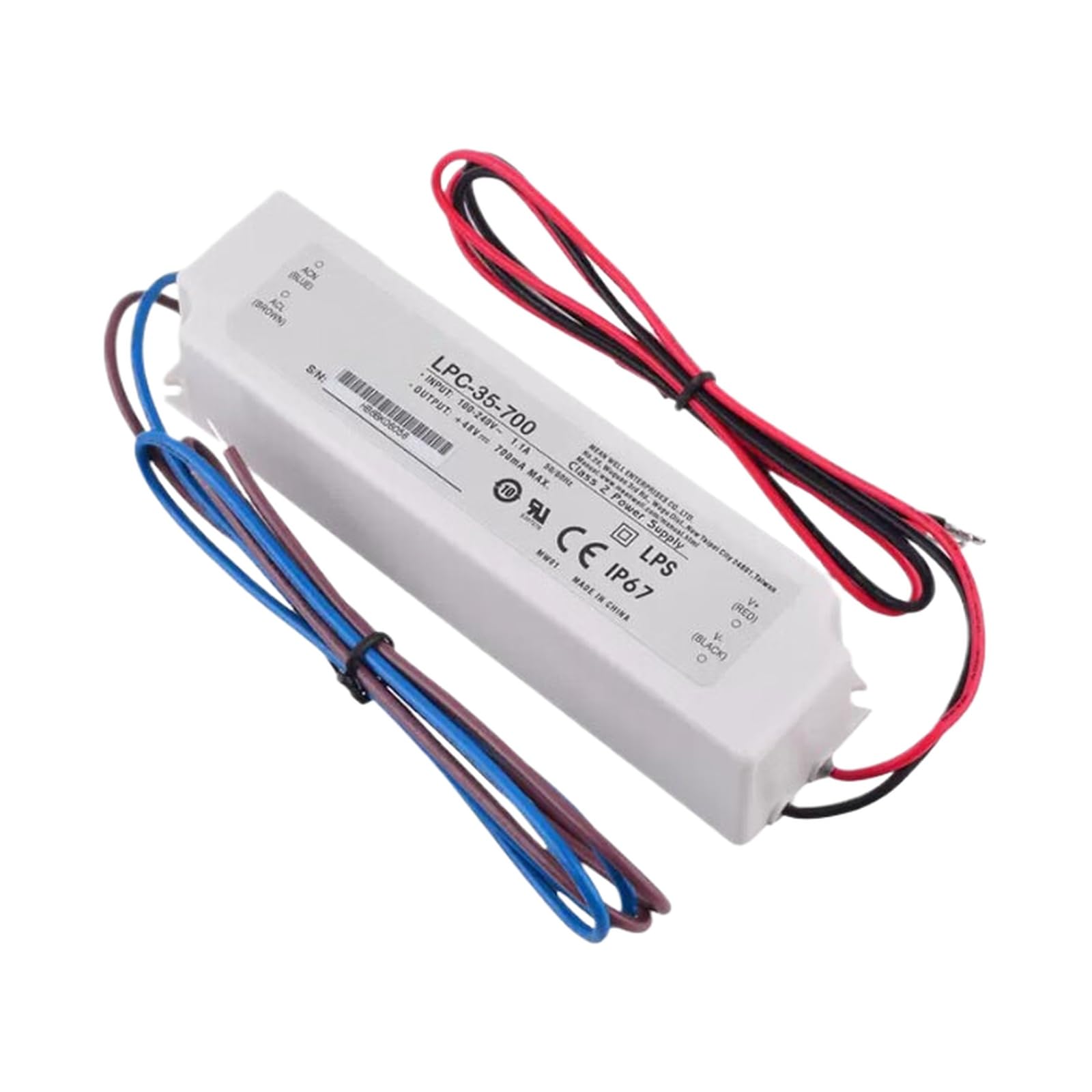 MeanWell LPC-35-700 Mean Well AC/DC Single Output Power Supply. 35Watts, 9-48V