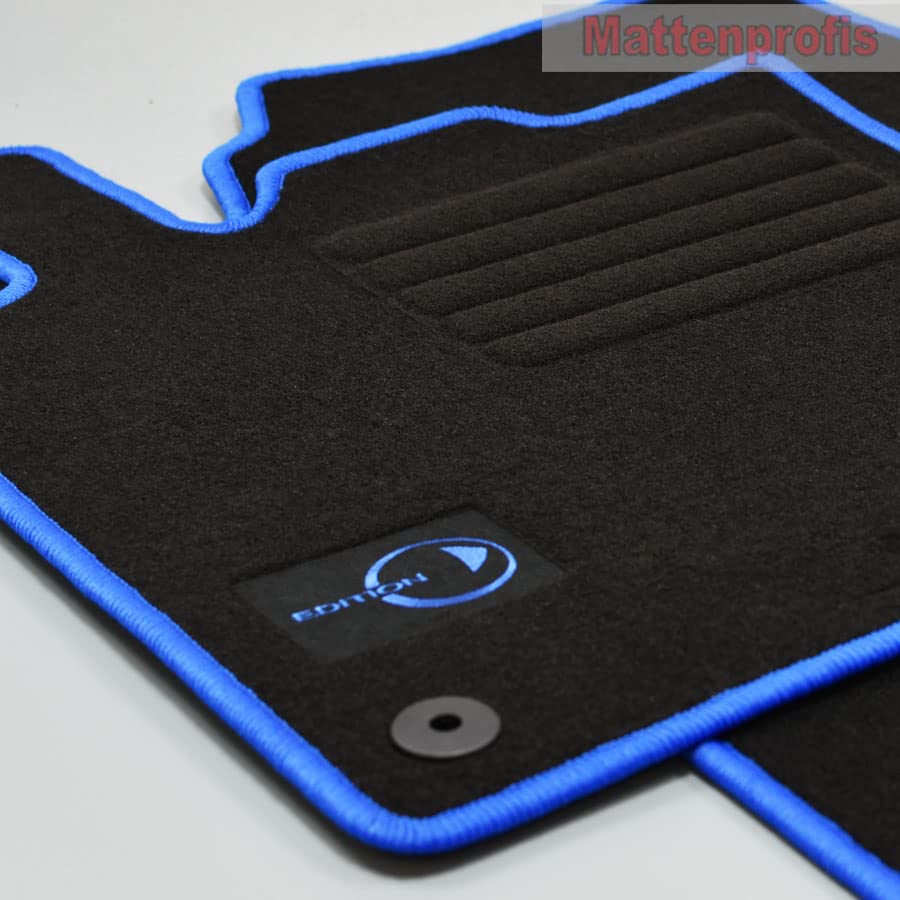 Velours Fußmatten Logo kompatibel mit Smart Fortwo 451 Coupe
