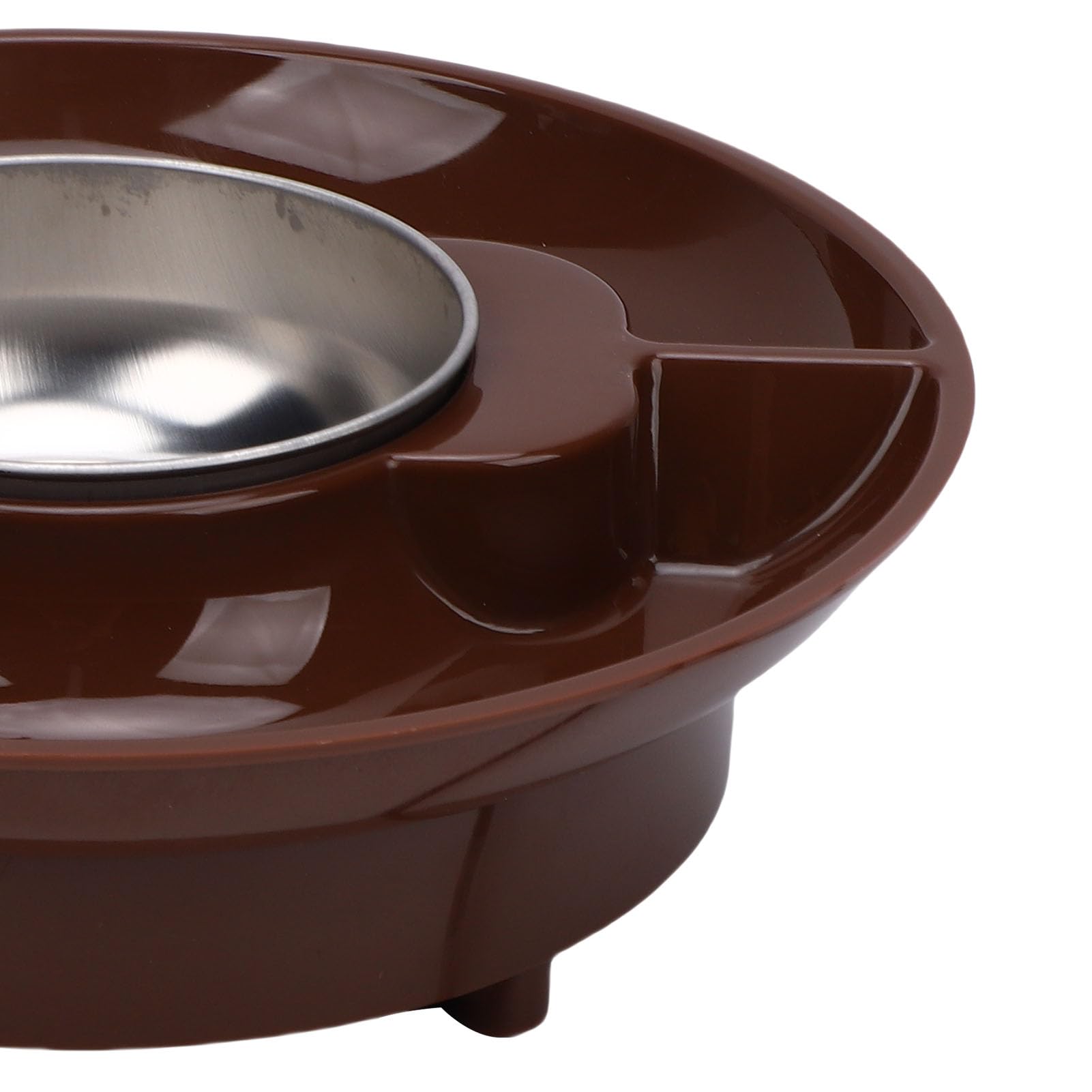 Fockety Pentola Elettrica per Fonduta di Cioccolato, Pentola per Fonduta in Acciaio Inossidabile per Uso Alimentare con Vassoio Staccabile a 3 Sezioni, Pentola Versatile per Fonduta (Spina europea