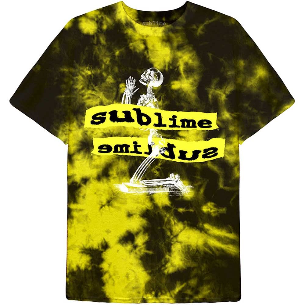 Rock Off Officially Licensed Products Men's Yellow Sublime Praying Skeleton Official Tee T-Shirt Unisex (Xx-Large)