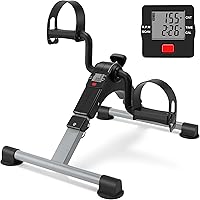 Vista 1 de Bicicleta de Ejercicio Plegable Ejercitador de Pedal Bicicleta de Escritorio Portátil con Pantalla LCD para Entrenamiento de Brazos y Piernas