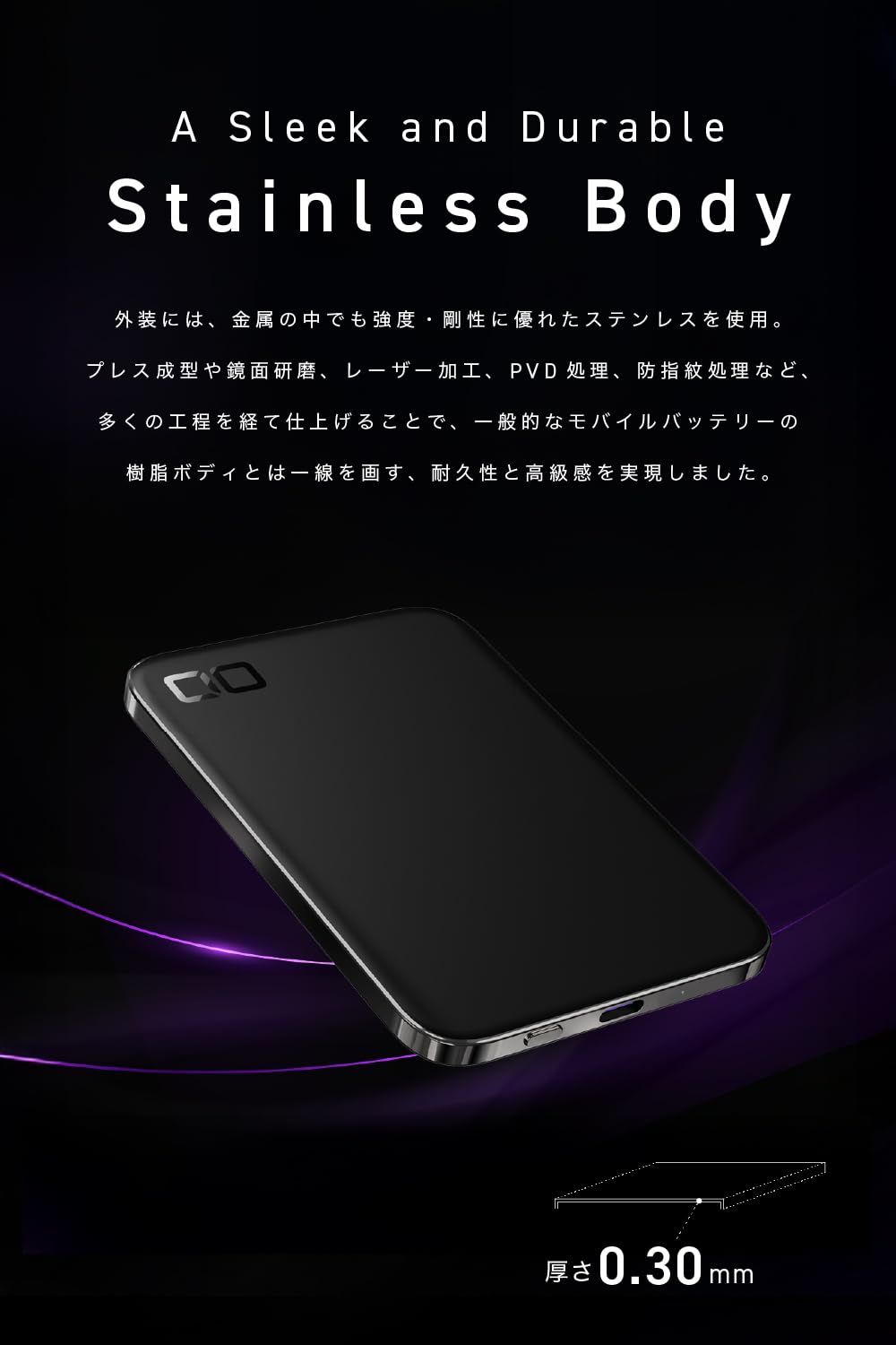 Amazon.co.jp: CIO 超薄型モバイルバッテリー [4.98mm] MagSafe対応