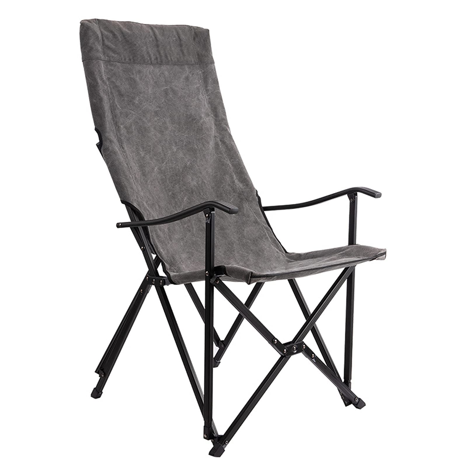 Chaise de camping pliante soulageant le dos grâce au grand dossier haut