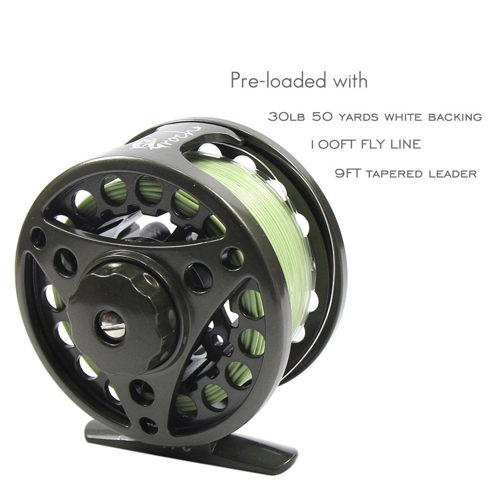 croch fly fishing reel Buy Croch Fly Fishing Reel with CNC-machined Aluminum Alloy Body 3/4 Gun  Green with 100FT Fly Fishing Lines Backing and Tapered Leader Online at Low  Prices in India