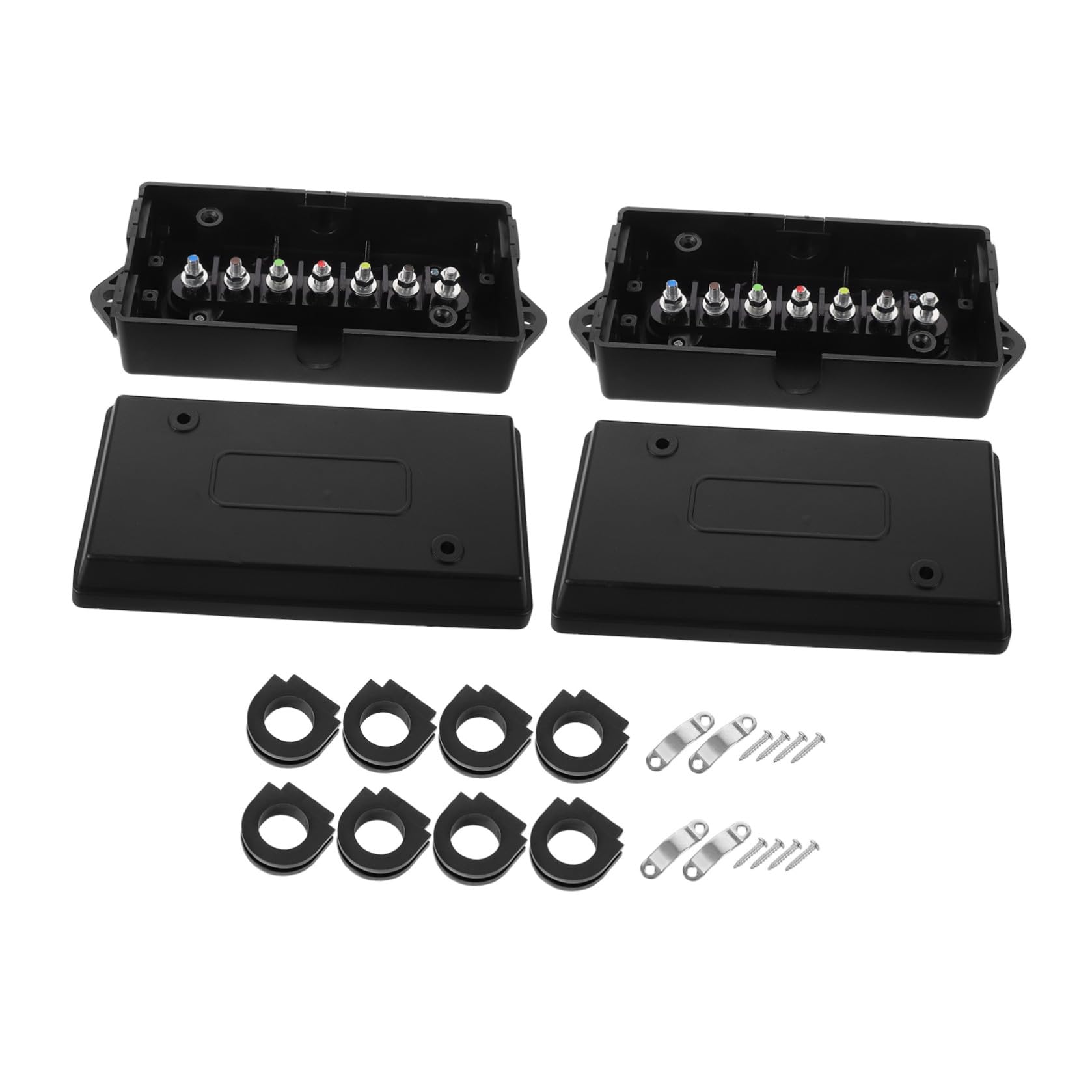 Toyvian 2 Piezas Caja de Conexiones para Remolque de 7 Pines, Negro, para