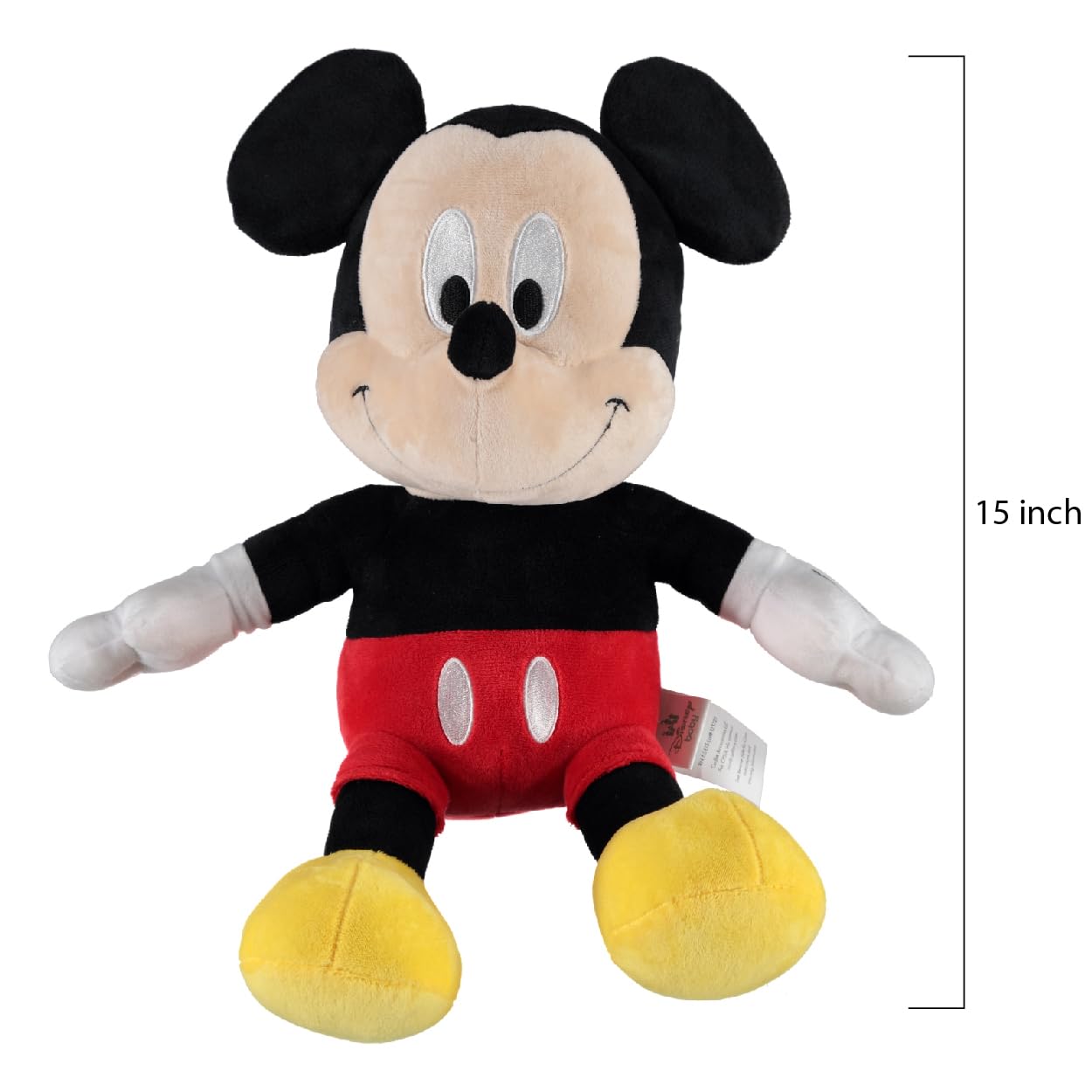 Disney - Peluche ufficiale Topolino per bambini, peluche con texture sfocata e dettagli ricamati, orecchie flessibili, peluche adatto a tutte le età misure 38,1 cm (10)