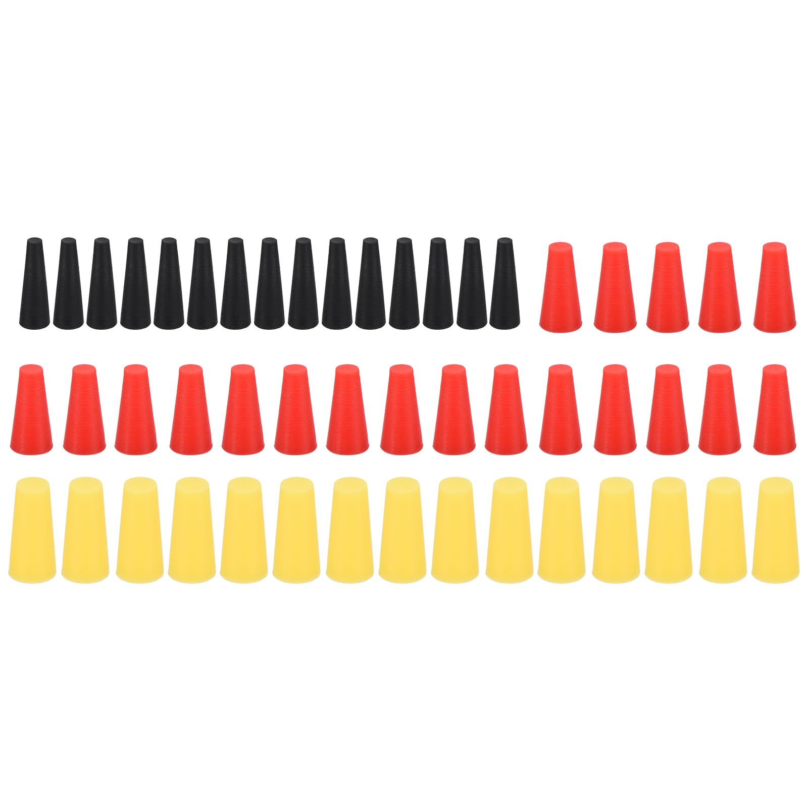 sourcing map Silicone Rubber Plug 3/32"-3/8" (3mm-9.5mm) Red Yellow Black