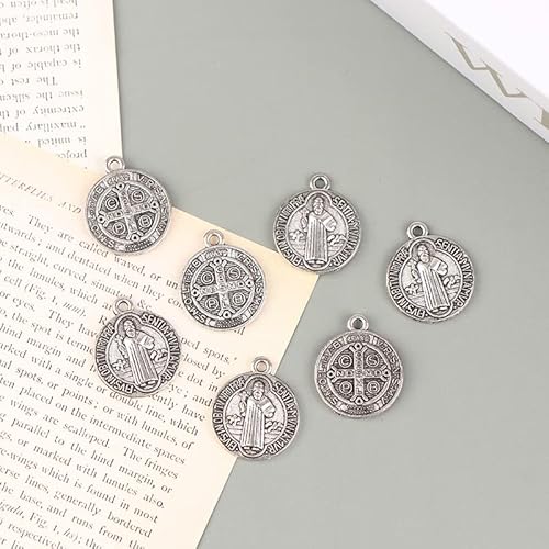 20 médailles de protection contre le mal collier en alliage décoration de croix pendentif accessoires bracelets charme DIY décoration Cover