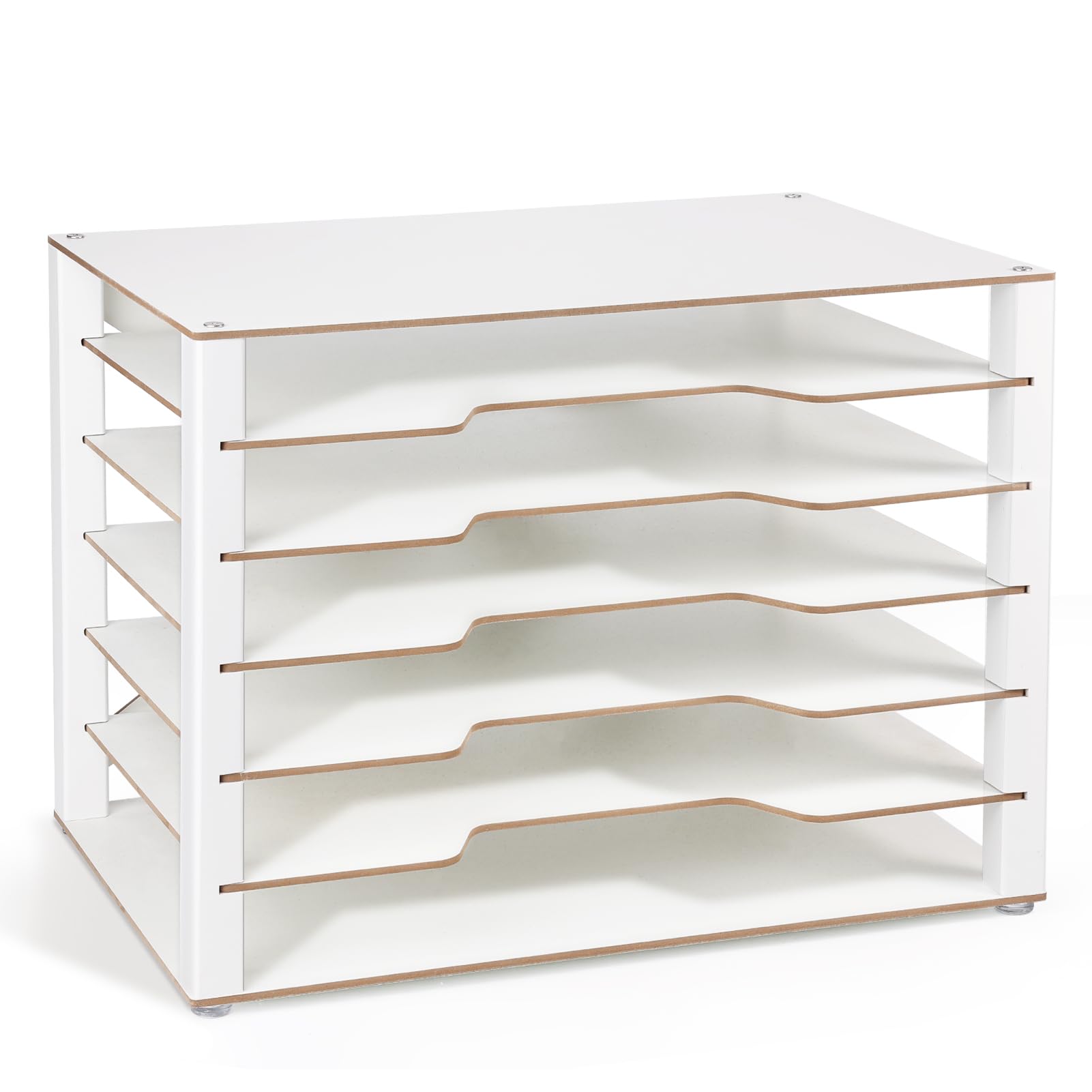 Yumkfoi Construction Paper Organizer 12" x 18", 6-Tiers Paper Storage