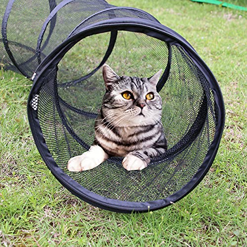 Outdoor Cat Enclosures Cat Tent Outdoor Pop Up Pet Playpen with One Cat Tunnels Portable Cat Playhouse (Play Tents for… - Image 6