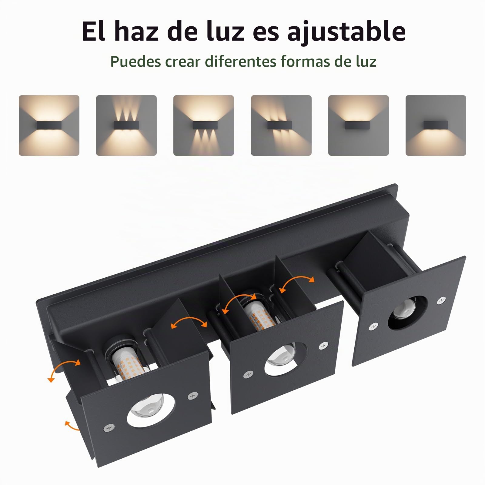 Klighten 27W Lampara de Pared Con G9 LED Bombillas Reemplazables Antracita